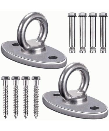 SELEWARE 2800 lb Capacity Wall Ceiling Mount Bracket for Suspension Strap Trainer Suspension Kit for Yoga Swing Hanging Hardware for Battle Ropes Woss Suspension Olympic Rings Gym 2 Pack