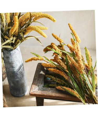 Warmhm 3pcs Simulated Ears of Corn Fake Wheat Ears Dried Wheat Stalks for Decorations Wheat Decoration Single Artificial Grass Plant Artificial Wheat Ears Stalks Vegetable Iron Goldenx3pcs 12X75CMx3pcs - Buy Online on SooperMarket.com