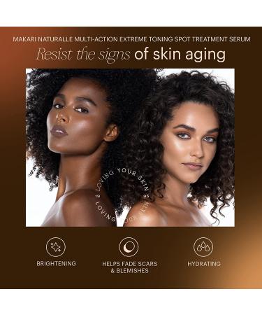 Makari Naturalle Multi-Action Extreme Brightening Serum 1.7 oz | Dark Spot Treatment for Under Eye Circles | Moisturizer with Argan Oil & SPF 16 - Buy Online on SooperMarket.com