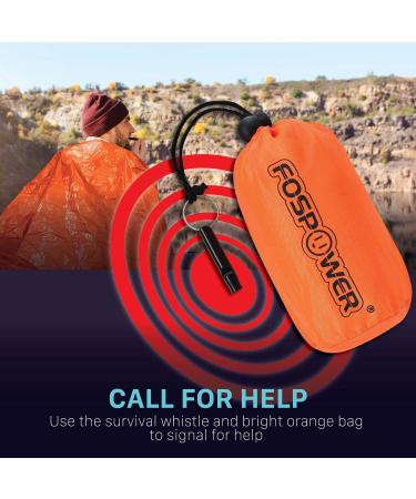 FosPower Emergency Sleeping Bag - Waterproof Survival Shelter Tent & Thermal Blanket with Whistle | Bivvy Bag for Camping, Hiking & Outdoors - Buy Online on SooperMarket.com