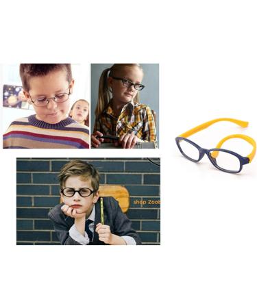 Stylish Children's Glasses Frame without Prescription - Clear Lenses for Boys & Girls Ages 5-12 | Includes Red & Blue Glasses Cases - Buy Online on SooperMarket.com