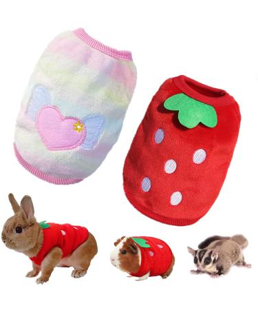 Bangminda sleeveless vest for guinea pig puppies kitten small animals 2 pieces of t-shirts warm clothes for rabbits ferret chinchillas chihuahua small animals pet