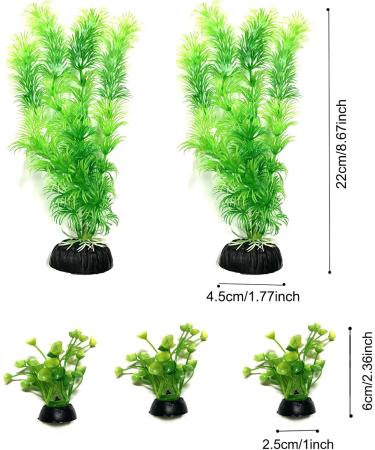 Quozuo 25 pcs Artificial Aquarium Plants - Colorful Plastic Decorations for All Tank Sizes - Buy Online on SooperMarket.com