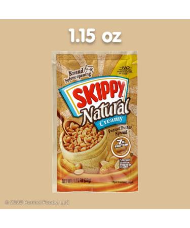 SKIPPY Natural Creamy Peanut Butter Squeeze Packs 1.15 oz (Pack of 8) - Buy Online on SooperMarket.com