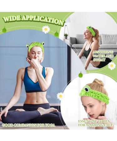 WLLHYF Frog Headband Makeup Headband Frog Eye Elastic Face Washing Hair Band Cute Shower Spa Headband Funny Green Head Wrap Cartoon Hair Accessories for Women Girls Skincare Beauty (Light green) - Buy Online on SooperMarket.com
