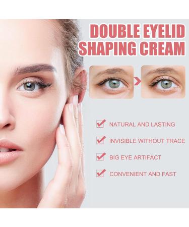LINXINS 2PCS Double Eyelid Styling Cream Double Eyelids Modeling Cream Double Eyelid Shaping Styling Cream Long Lasting Waterproof Double-fold Eyelids Cream with 2 Brushes - Buy Online on SooperMarket.com