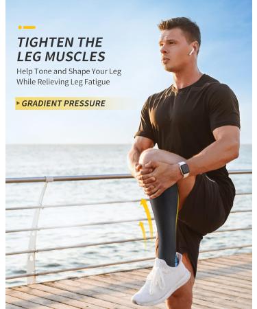 Buy Cambivo Compression Stockings for Men & Women - 2 Pairs of Support Socks for Running Travel & Sports - XXL Black & Blue - Buy Online on SooperMarket.com