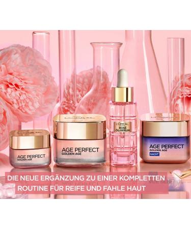 L'Or al Paris Nachtpflege Age Perfect Golden Age - Anti-Aging Facial Care for Mature Skin with Peony Extract | 50ml - Buy Online on SooperMarket.com