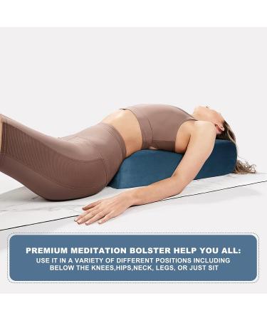JELS Premium Yoga Bolster Pillow for Restorative & Yin Yoga | Machine Washable & Supportive Meditation Cushion | Sapphire - Buy Online on SooperMarket.com