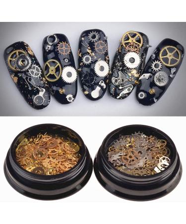 1 Box Metal Gear Stud Sheet Mixed Steampunk Nail Art Decoration Diy Design Tools - Buy Online on SooperMarket.com