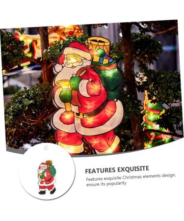 GANAZONO Santa Claus Figurine 1Pc Christmas Santa Claus Suction Cup Lamp Showcase LED Light Festival Supply Santa Claus Lamp - Buy Online on SooperMarket.com