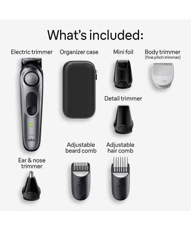 Braun All-in-One Style Kit Series 7 7410: 8-in-1 Men's Trimmer with Beard, Body Trimmer & Hair Clippers - Waterproof, 40 Length Settings - Buy Online on SooperMarket.com