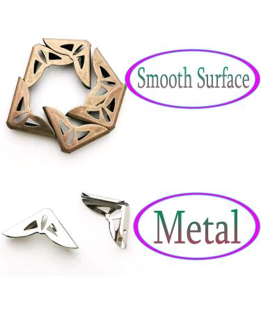 150PCS Book Corner Protector Metal Corner Cover for Scrapbook Album Menu Folder Include 50PCS Silver 50PCS Gold and 50PCS Bronze - Buy Online on SooperMarket.com