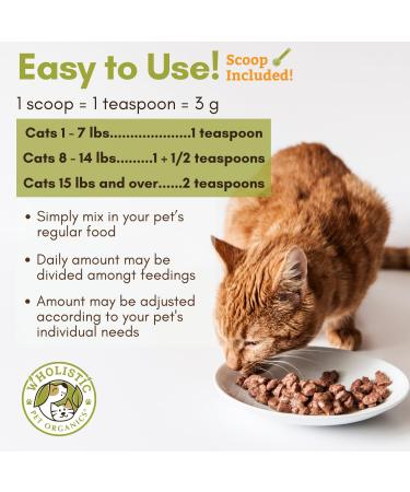 Wholistic Pet Organics Feline Complete - Organic Cat Multivitamins Powder for Immune Support & Antioxidants | Pumpkin Flavor - 4 oz - Buy Online on SooperMarket.com