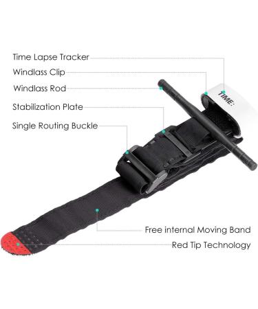 Tourniquets 2 Pack Emergency Outdoor Tourniquet First Aid Tactical Life Saving Hemorrhage Control Single-handed Operation of Hemostatic Bandage - Buy Online on SooperMarket.com