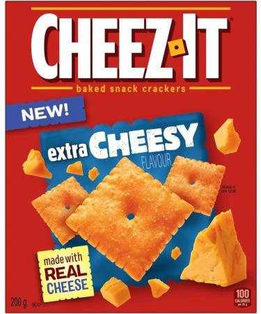 Cheez-It Crunch Sharp White Cheddar 191 Grams & Baked Snack Crackers Extra Cheesy Flavour 200 gram Sharp White Cheddar + Crackers Extra Cheesy - Buy Online on SooperMarket.com