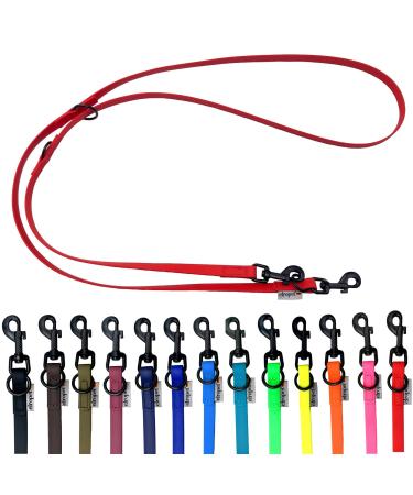 Biothane Dogeleine Black Hook adjustable for small dogs / large dogs 2m / 2.40m / 2.80m / 3.50m / 5m (red 3.50m x 9mm) 3.50m x 9mm red