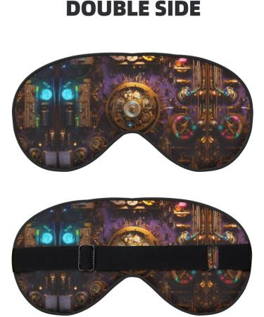 SSIMOO Bronze Gears Clock Eye Mask - Soft Breathable Travel Eye Patch for Relaxation | International Shipping - Buy Online on SooperMarket.com