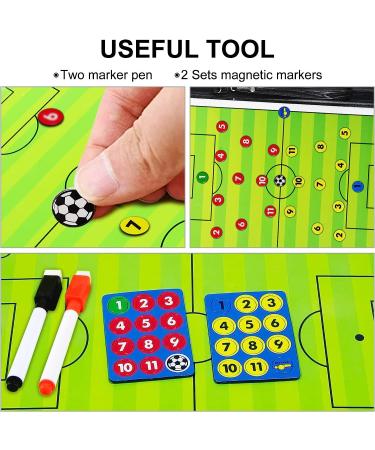LEAP Soccer Coaching Board Kit | Magnetic & Foldable Clipboard for Soccer Coaches | Includes Dry Erase Markers | Tactical Tactics Board Set - Buy Online on SooperMarket.com