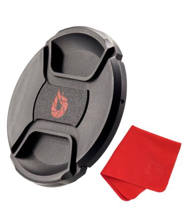 67mm Snap-On Center-Pinch Lens Cap, Extra Strong Springs, Camera Lens Cover, Made from 100% Recycled Plastic - Compatible with Nikon, Canon, Sony & Other DSLR Cameras