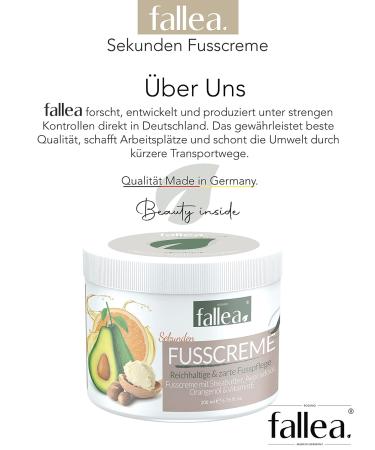 Fallea Shea Butter Foot Cream with Avocado & Orange Oil | 24H Moisture for Dry Feet | Nourishing Foot Care for All Skin Types (200ml) - Buy Online on SooperMarket.com