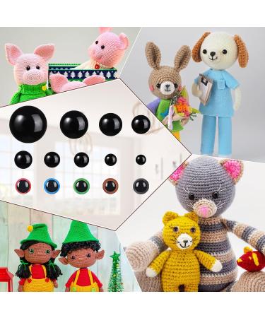 816 Pcs Colorful Safety Eyes for Amigurumi - Plastic, 6-30mm, with Washers - Ideal for Crochet, Stuffed Animals, Teddy Bears - Buy Online on SooperMarket.com