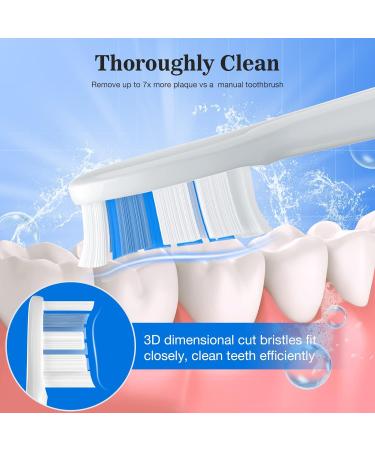 10 Pack of Compatible Soft Electric Toothbrush Heads for Philips Sonicare C1 C2 C3 G2 W2 G3 W3 A3 4100 5100 6100 - SoftCare HealthyWhite | 10 Counts - Buy Online on SooperMarket.com