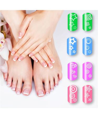 24 Sheets French Tip Guides Stickers DIY Nail Art Decoration Stencil Tools Manicure Stickers French Nail Art Stickers - Buy Online on SooperMarket.com