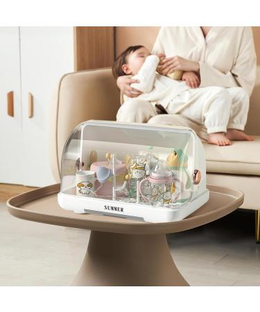 Calakono White Storage Box for Baby Bottles - Efficient Organization for Milk Bottles | International Shipping - Buy Online on SooperMarket.com