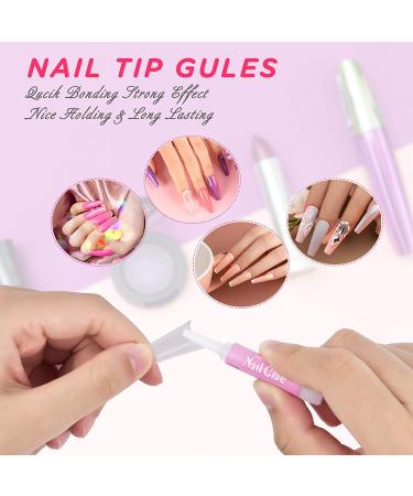 MORGLES 500pcs Clear Coffin Nail Tips Set - Professional Acrylic Nails Kit with Glues, Clipper, Files, and Cuticle Tools - Buy Online on SooperMarket.com