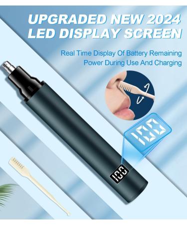2024 Professional Nose Hair Trimmer for Men & Women - LED Display USB Rechargeable Waterproof Dual Edge Blades - Painless Grooming Tool - Buy Online on SooperMarket.com