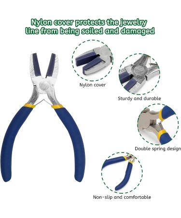AngleKai 6 IN 1 Jewelry Making Nylon Pliers Set - Blue Nylon Jaw Flat Nose, Loop, and Bail Making Pliers for DIY Jewelry Crafting - Buy Online on SooperMarket.com