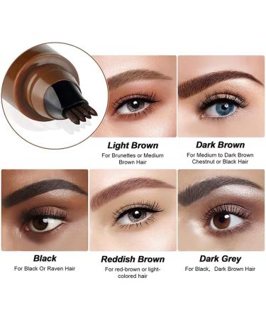 Glowly Secret Eyebrow Pen Glowly Secret Waterproof Natural Eyebrow Pen Glowly Secret 4 Tipped Precise Brow Pen 3D Microblading 4-Tip Eyebrow Pen Eyebrow Contouring Pen (01#+03#) - Buy Online on SooperMarket.com