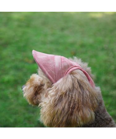 BT BEAR Hunde tz Baseball Cap with Ear Holes for Small & Medium Dogs | Adjustable Summer Outdoor Gear in Batik-Rosa - Buy Online on SooperMarket.com