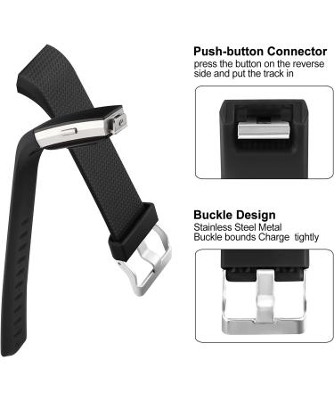 Tobfit Sport Bands for Fitbit Charge 2 - 4 Pack Replacement Wristbands (Black, Rose Gold, Wine Red, Blue) - Women Men Small/Large - Buy Online on SooperMarket.com