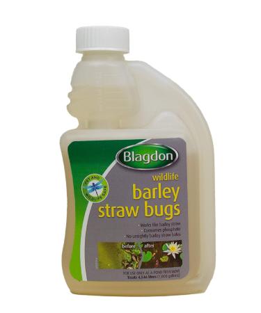 Blagdon Natural Barley Straw Bugs 250 ml Pond Water Treatment Clears Green Water Suspended Algae and Blanketweed Consumes Phosphate Eats Organic Matter Pet and Wildlife Safe