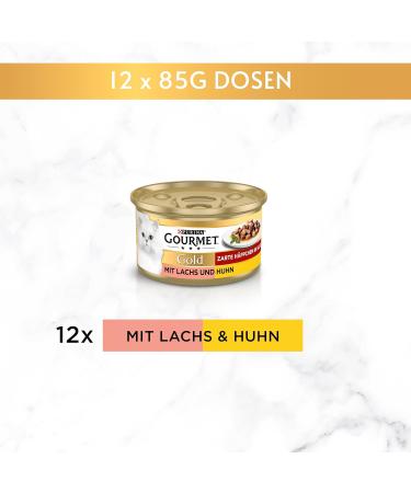Gourmet PURINA GOURMET Gold Tender Bites in Sauce Wet Cat Food - Salmon & Chicken 12 Pack (12 x 85g) - Premium Cat Food for Picky Eaters - Buy Online on SooperMarket.com