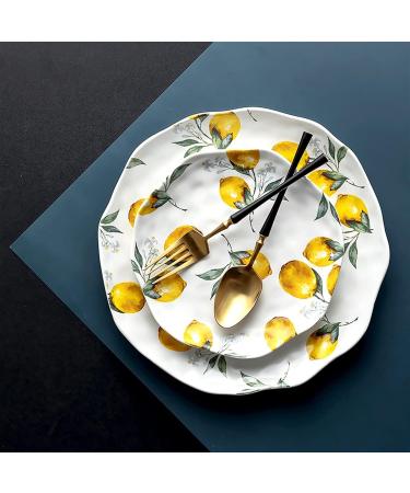 Serving Plates Creative Dinner Plates Lemon Irregular Flat Dinner Steak Salad Plate Snack Plate Household Vegetable Plate Cake Dish Home Kitchen Tableware for Appetizer Dinner and Desserts (Color : 8 Inch - Buy Online on SooperMarket.com