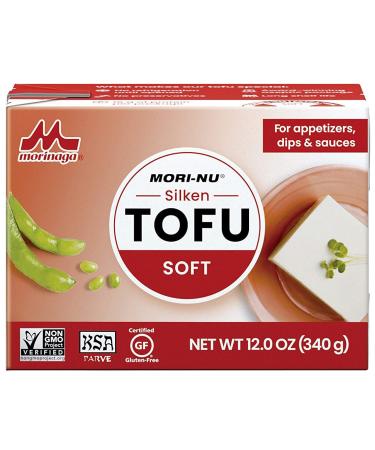 Mori-Nu Silken Tofu Soft | Velvety Smooth and Creamy | Low Fat, Gluten-Free, Dairy-Free, Vegan, Made with Non-GMO soybeans, KSA Kosher Parve | Shelf-Stable | Clean protein | 12oz x 12 Packs