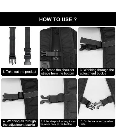 Adjustable Chest Strap Backpack - Quick Lock Belt for Climbing Jogging & Travel | 2 Pieces - Buy Online on SooperMarket.com