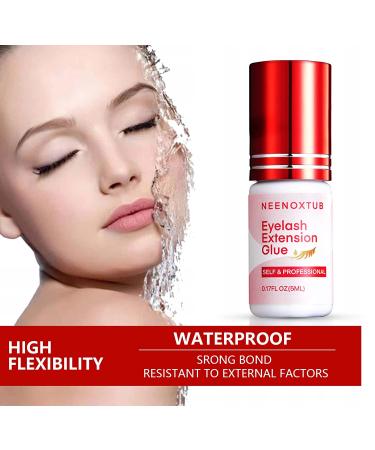 Sensitive Eyelash Extension Glue - 6-7 Weeks Retention | Professional Lash glue for Sensitive Eyes - Extra Strong Bond | 5ml Black - Buy Online on SooperMarket.com