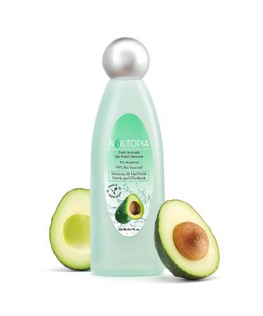 Nailtopia Fresh Avocado Nail Polish Remover - 8 oz - Gentle & Non-Toxic Acetone-Free Formula for Softening Cuticles & Strengthening Nails - Buy Online on SooperMarket.com
