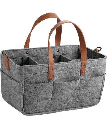 Harilla Baby Wrap Bag Stylish & Spacious Felt Organizer for Baby Products | Reusable Dark Gray Handbag & Weekend Bag - Buy Online on SooperMarket.com