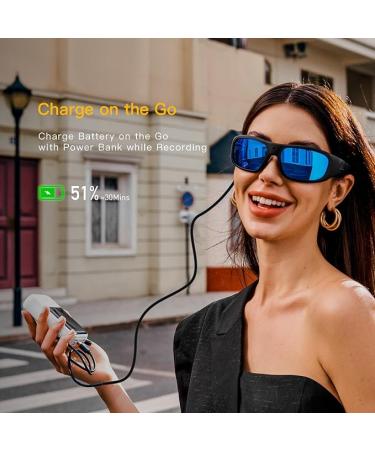 OhO 128GB Camera Glasses | 24M Resolution | H.265 1080P Smart Glasses | UV400 Sunglasses Lens | Outdoor Sport Unisex - Buy Online on SooperMarket.com