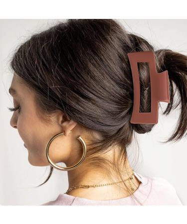 10 Pack Large Square Hair Claw Clips for Thick & Curly Hair Strong Hold Matte Hair Accessories for Women & Girls - Buy Online on SooperMarket.com