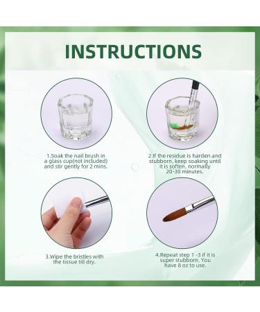 Morovan Nail Brush Cleaner - 8oz Restorer for Acrylic, Gel, Paint & Kolinsky Brushes - Buy Online on SooperMarket.com