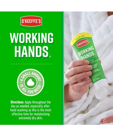 O Keeffe s Working Hands Value Tube 190ml (2 Pack) Hand Cream for Extremely Dry Cracked Hands | Non-Greasy Unscented & Instantly Boosts Moisture Levels TUBE 190 ml (Pack of 2) - Buy Online on SooperMarket.com