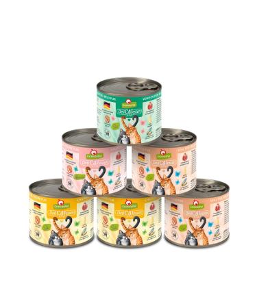 Granapet Delicatessen Multipack 2 PUR wet food for cats in a trial package single feed without grain cat food with high meat content & high -quality oils 6 x 200 g multipack PUR 1.2 kg (1 Pack)