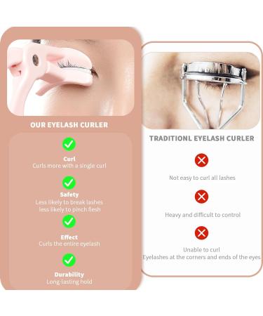 Buy 2 Style Eyelash Curler - Quick 5-Second Curling with Extra Silicone Pads - Perfect Long-Lasting Curls in Pink - International Shipping Available - Buy Online on SooperMarket.com