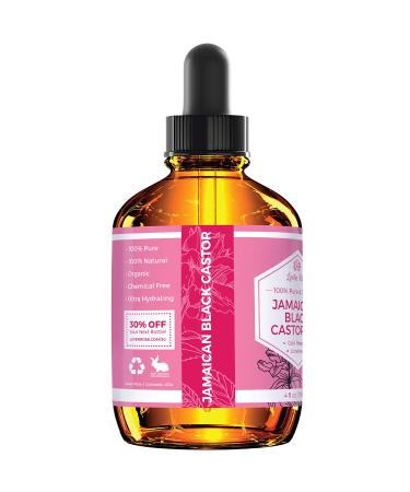 Leven Rose Jamaican Black Castor Seed Oil - 100% Natural Hair Growth Serum & Scalp Treatment - 4 oz - Buy Online on SooperMarket.com